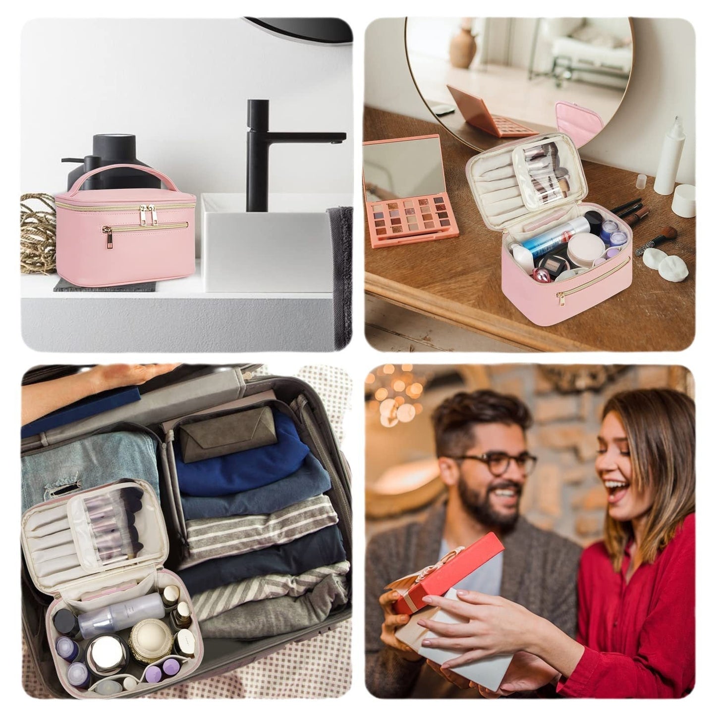 Large capacity waterproof toiletry bag, storage bag travel toiletries set cosmetic bag, makeup bag with compartments, travel makeup bag,Makeup bag organizers,