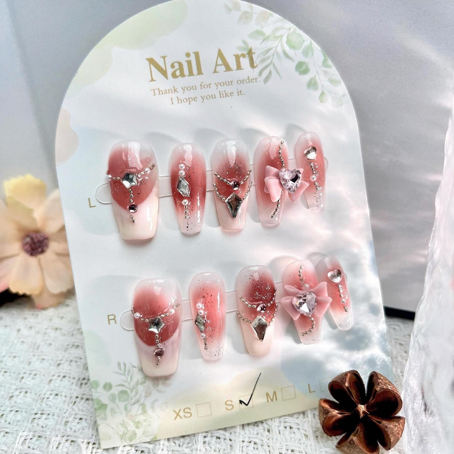 0954- Handmade press on nails fake nails removable