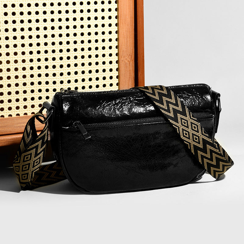 Women Bag Burst Crack Dumpling Bag Stylish Good Texture Soft Leather Bag Women Office Messenger Bag