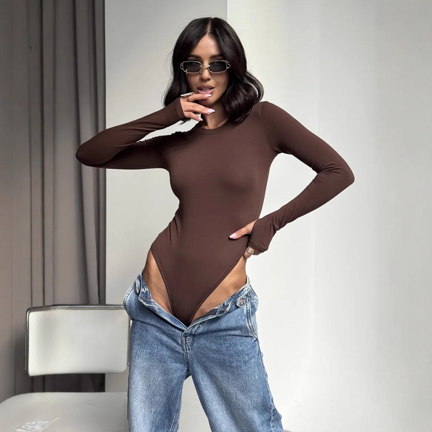 Autumn Winter Long Sleeved Base Bodysuit