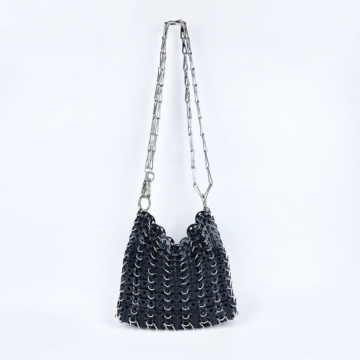 Metal Sequ Large Capacity Phone Crossbody Chain Bag DIY Handmade Bag Women Trendy