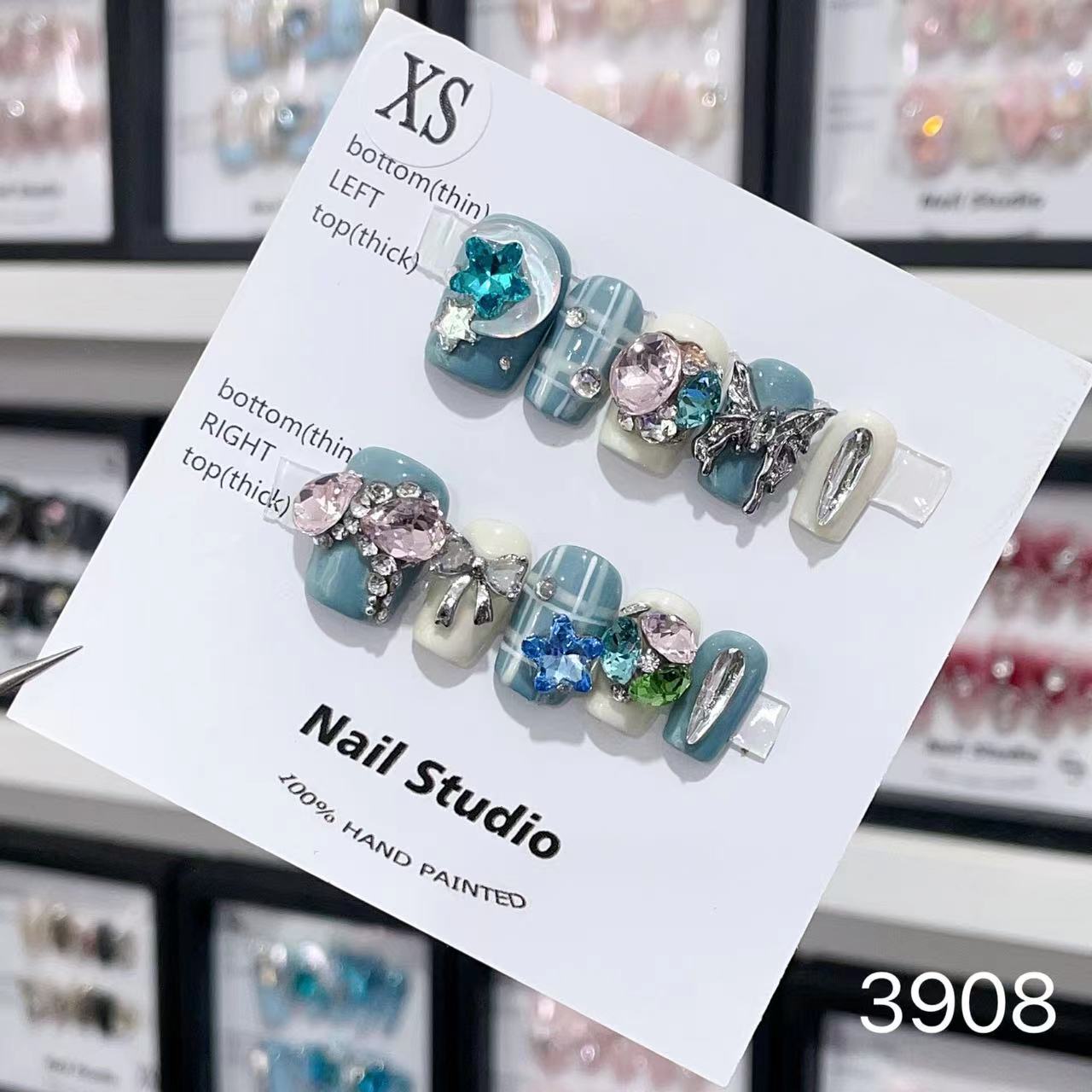 1025- Handmade press on nails fake nails removable