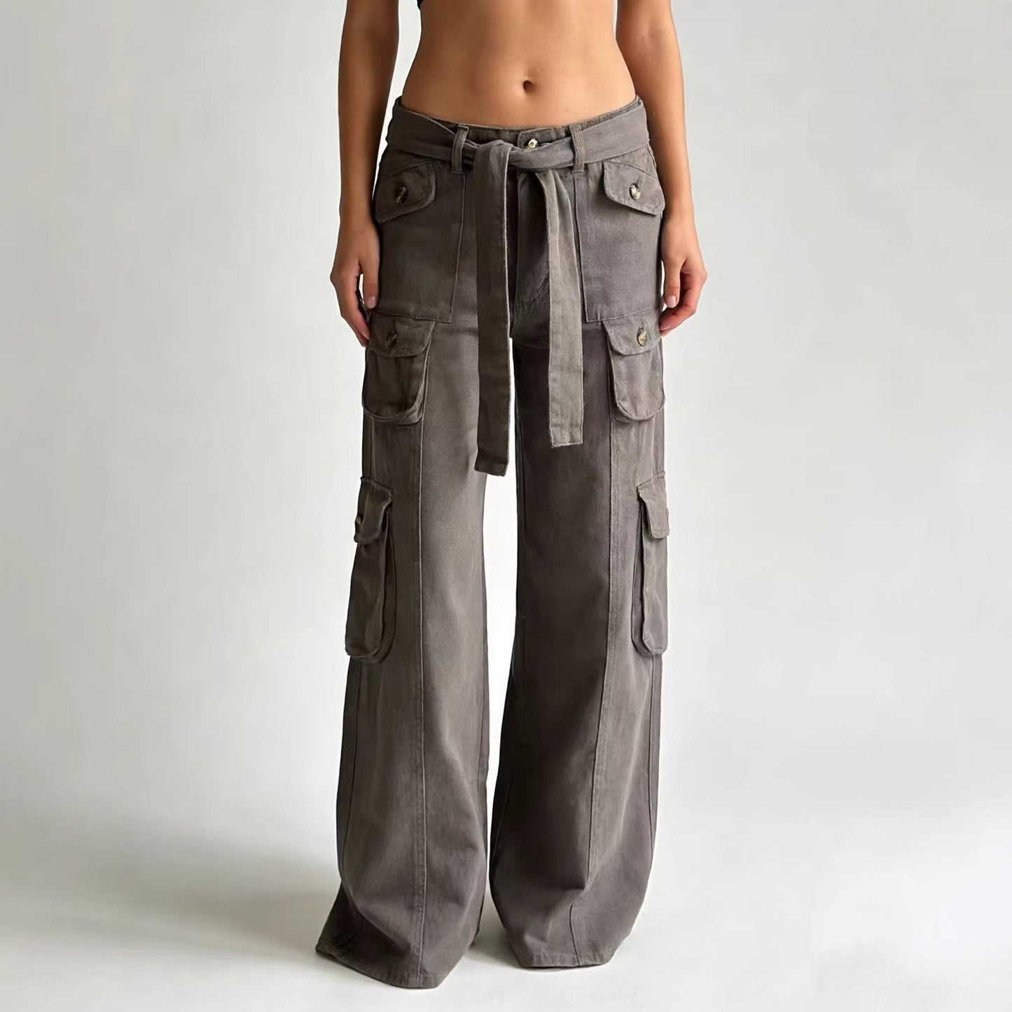 Sexy Loose Oversized Pants Wide Leg Pants Straight Retro Workwear Women Jeans