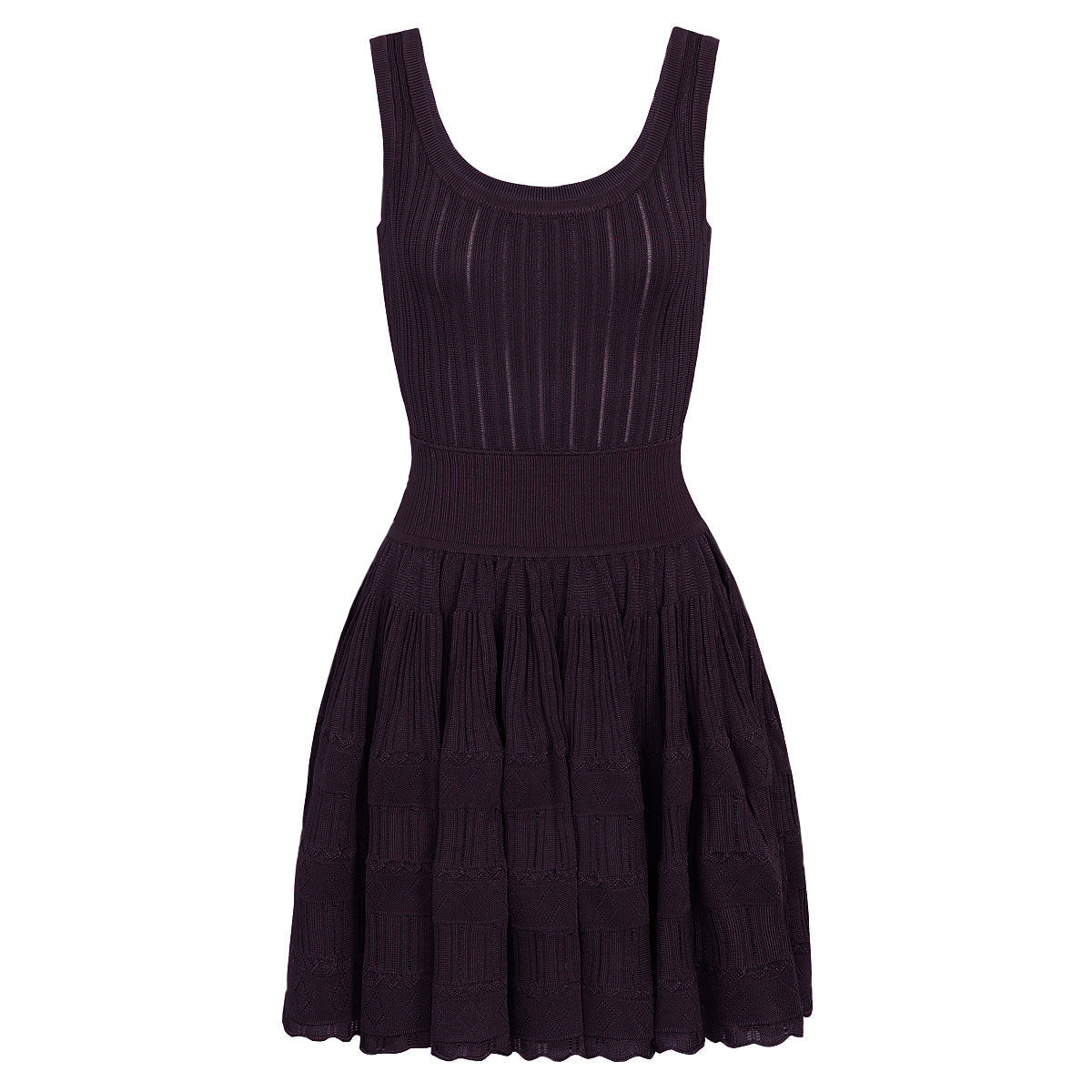 Summer Socialite Internet Celebrity Fashionable Knitted Dark Pattern Sleeveless Vest Dress