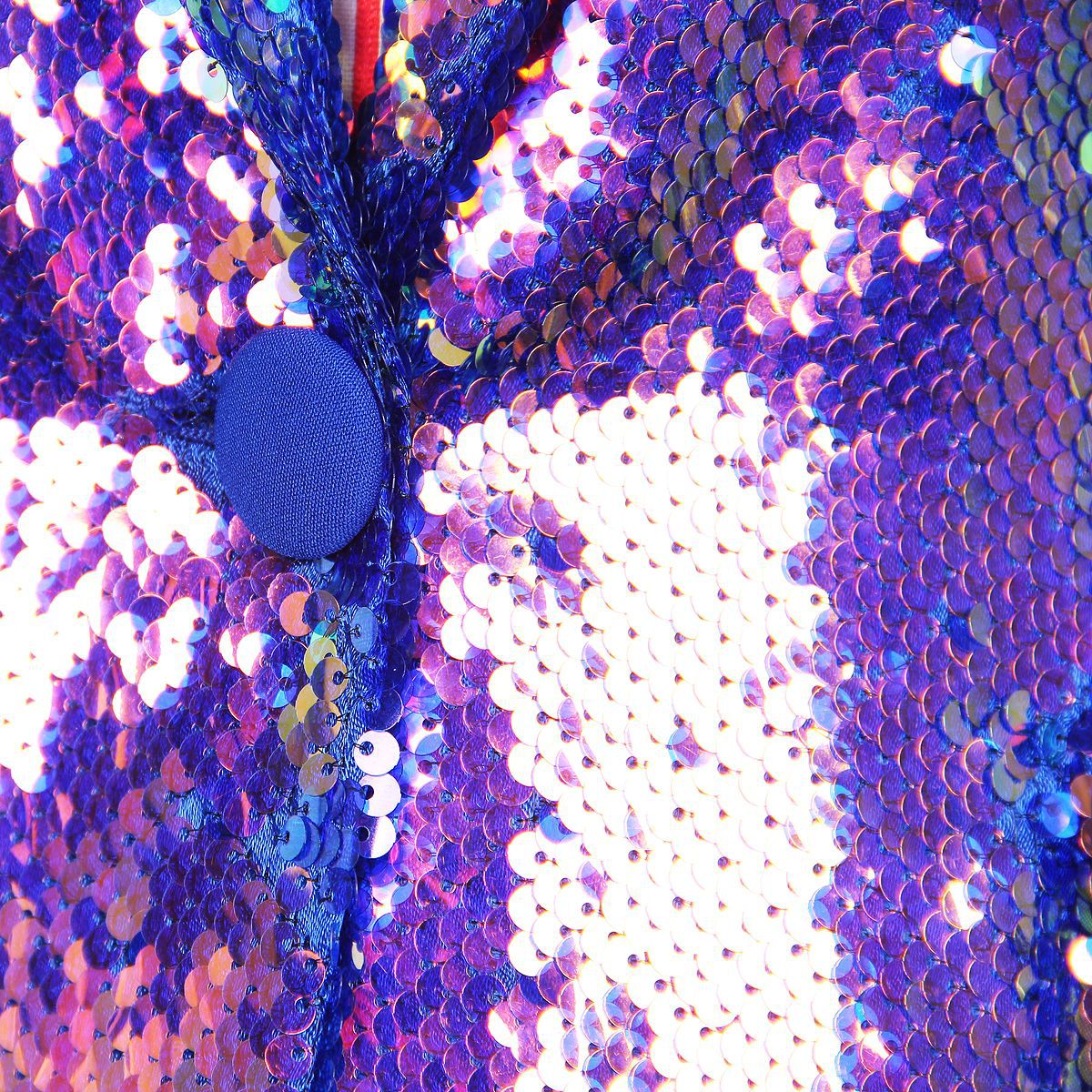 Spring Autumn Cool Color Heavy Embroidery Sequ Women Blazer Collar One Button Coat