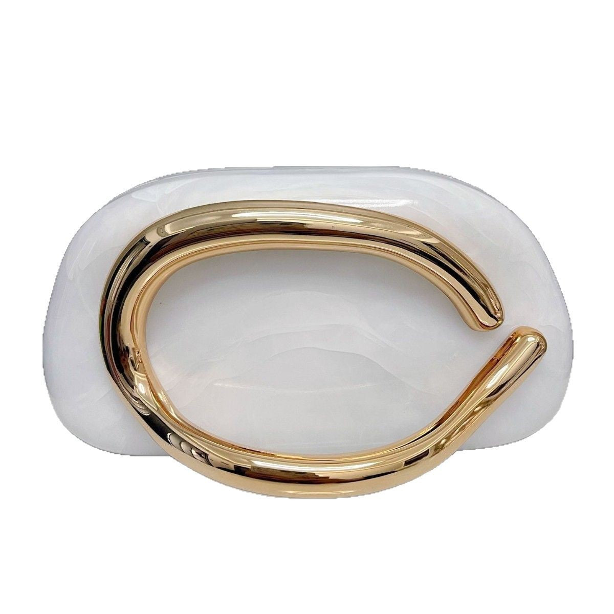 Metal Strip Decorative Design Box Cocktail Clutch Luxury High Sense Evening Bag Dress Garment Bag