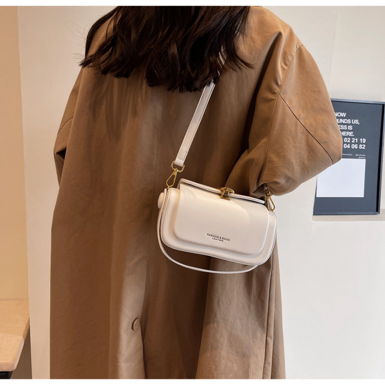 High Grade Portable Small Square Bag Women Light Luxury Faux Leather Box Bag Office All Matching Shoulder Messenger Bag