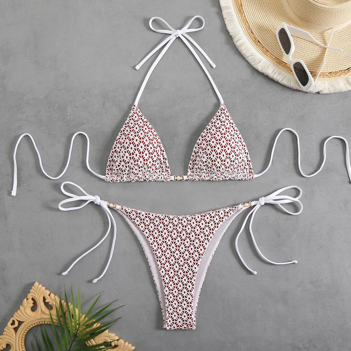 Bikini Sexy Lace up Swimsuit Women High Grade Split Swimsuit