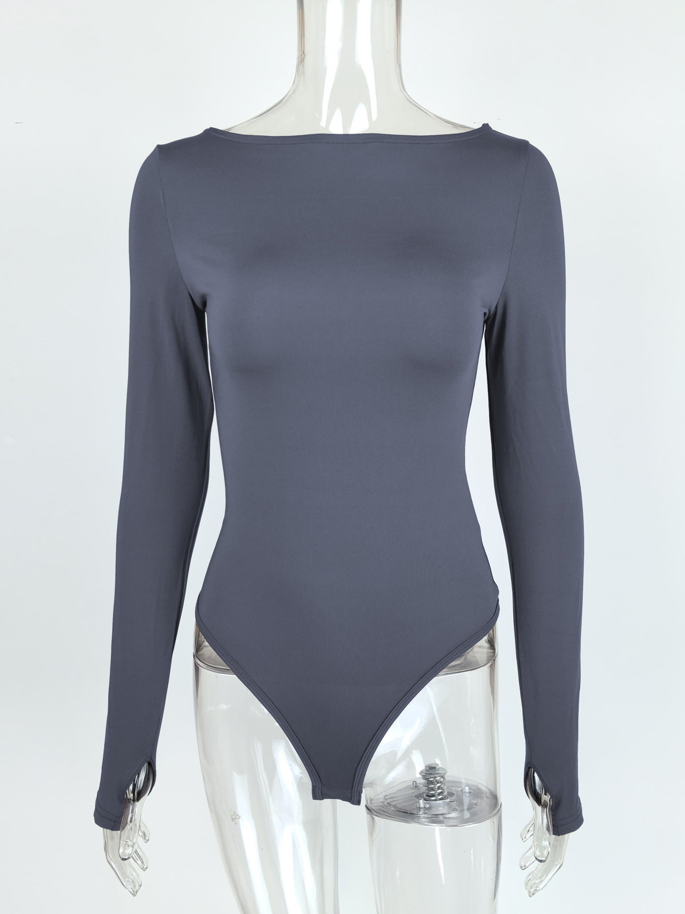 Women Autumn Winter off Neck Tight Jumpsuit