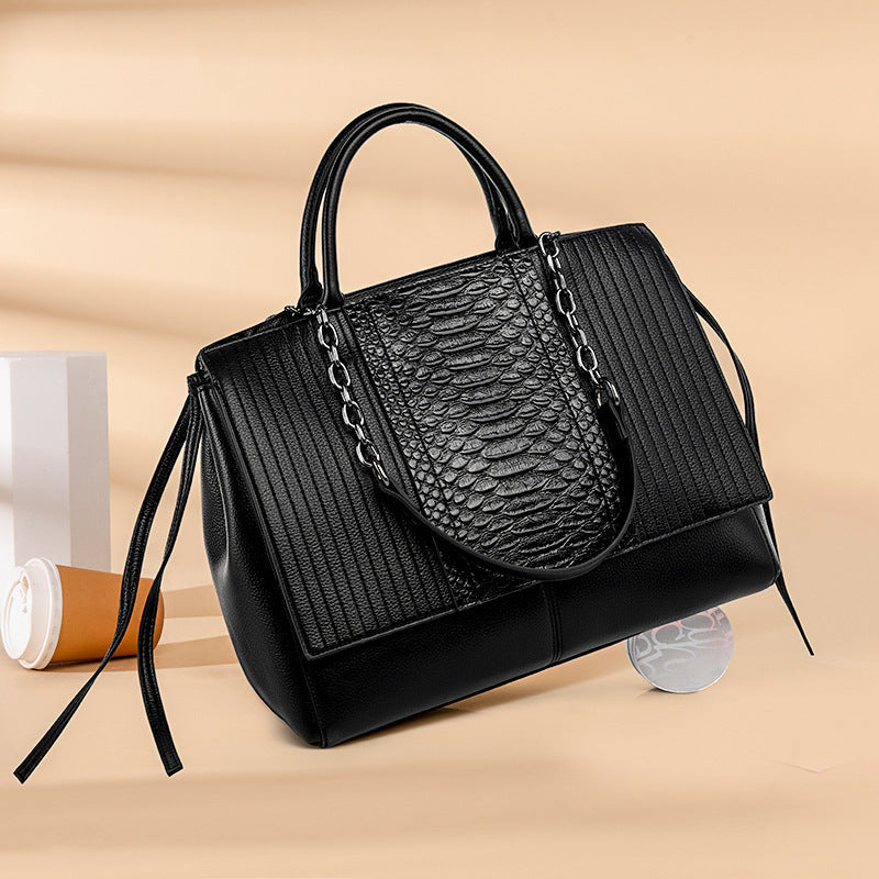 Tote Bag Crocodile Pattern Stylish Good Texture Bag Women Large Capacity Women Bag Shoulder Handbag