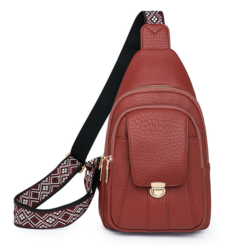 Women Chest Bag Arrival Fashionable Soft Faux Leather Large Capacity Women Shoulder Bag Casual Shoulder Messenger Bag