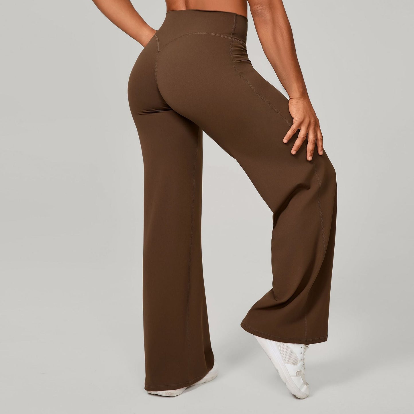 Autumn Sand Pilates Straight Yoga Pants All Match Loose Wide Leg Pants Running Sports Fitness Hip Showing Trousers