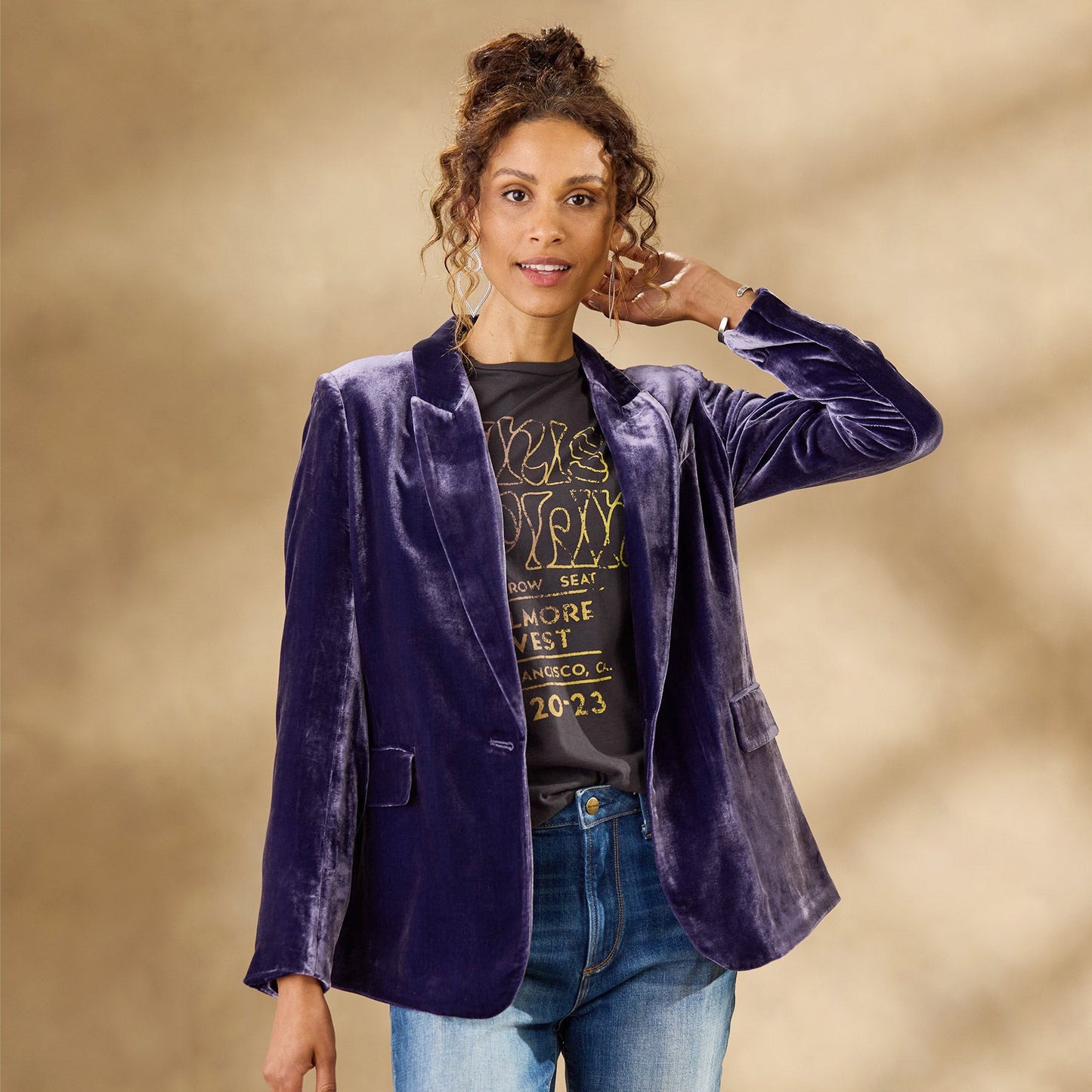 Gold Velvet Small Blazer Women Spring Casual Women Wear Short Blazer