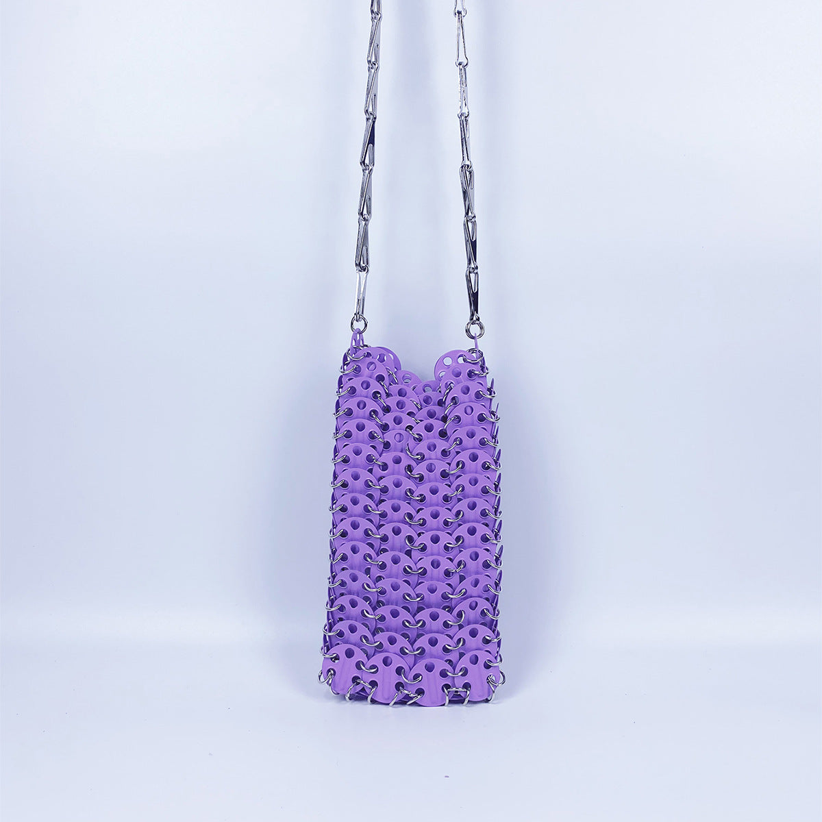 Metal Gold Sequ DIY Handmade Mobile Phone Lipstick Messenger Bag Niche Bag Women