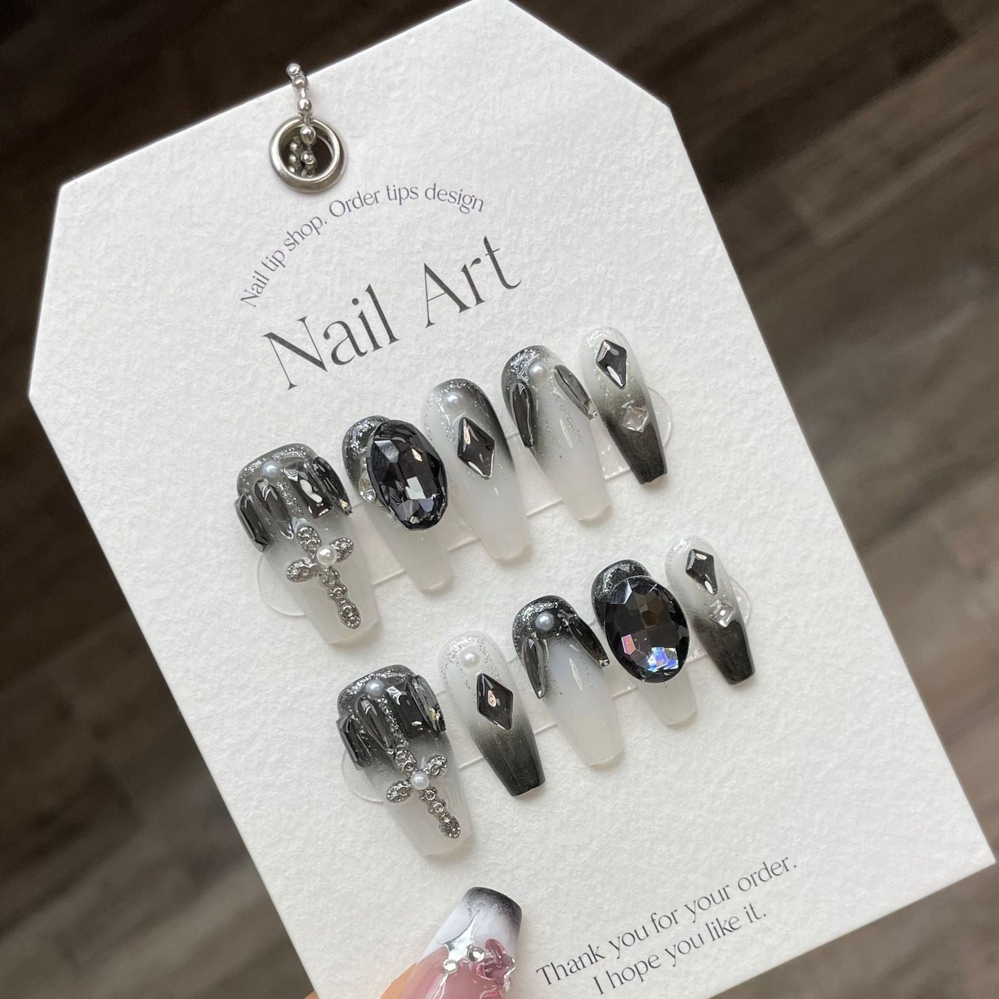 1022- Handmade press on nails fake nails removable