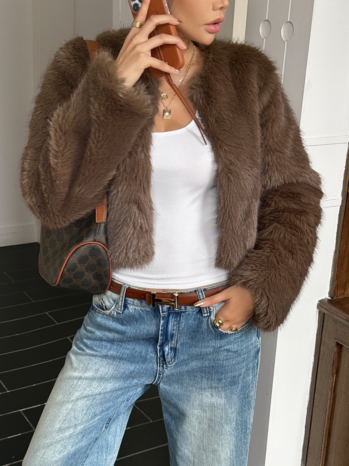 Casual Solid Color Overcoat Coat Women Clothing Autumn Winter