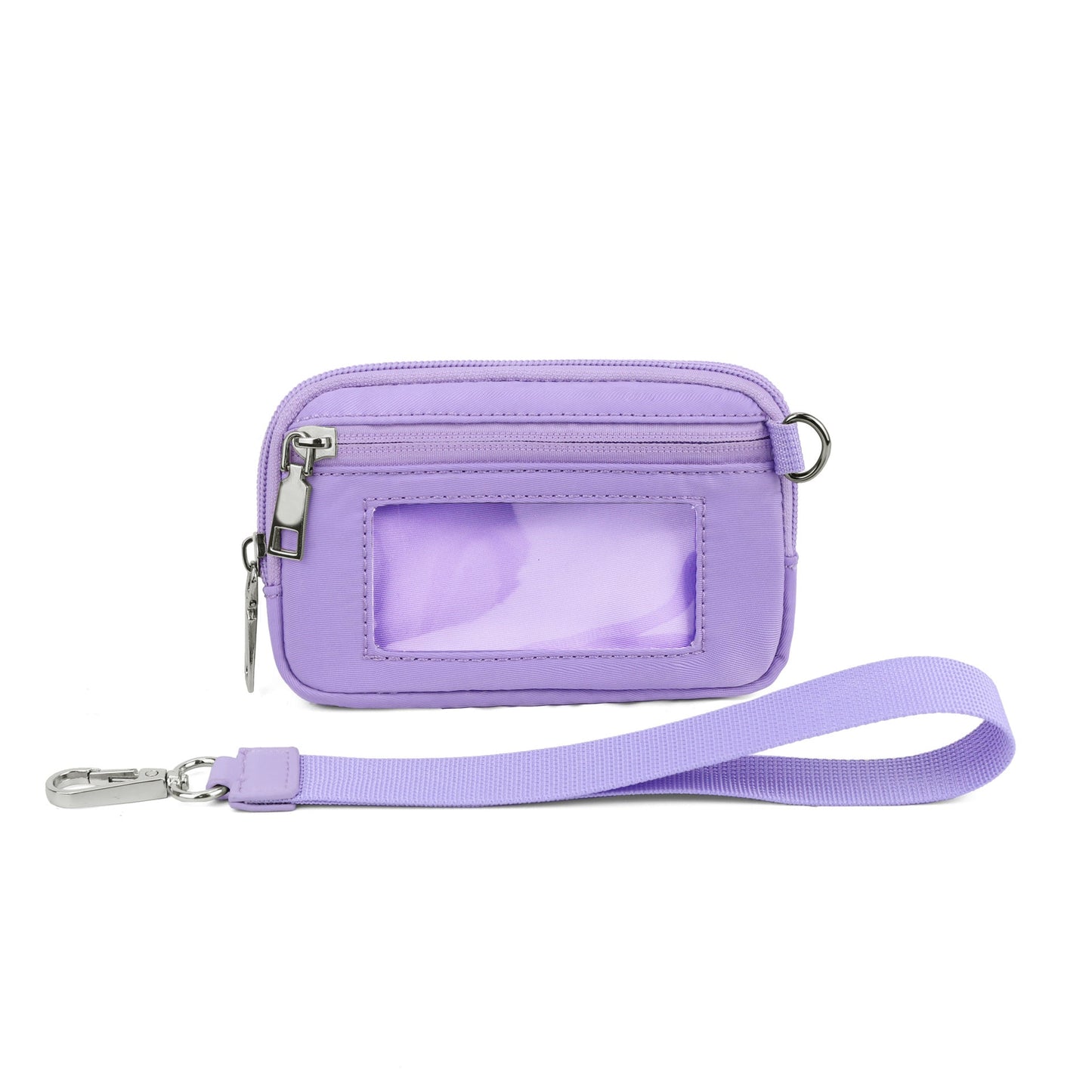 Transparent PVC Large Card Bag – Wrist Bag with Compartments for Bank Card & Change Storage, Portable Wristlet Purse