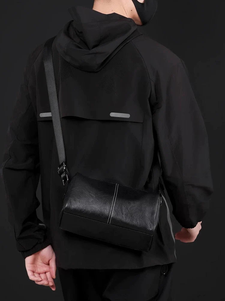 Men's Small High-Grade Casual Messenger Bag | PU Leather Shoulder Bag (New Commuter All-Matching Crossbody)