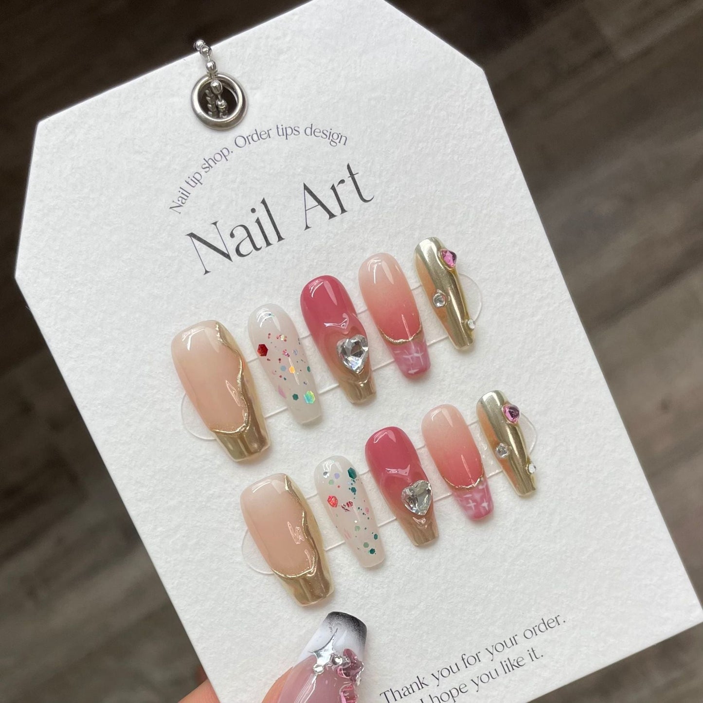 0938- Handmade press on nails fake nails removable