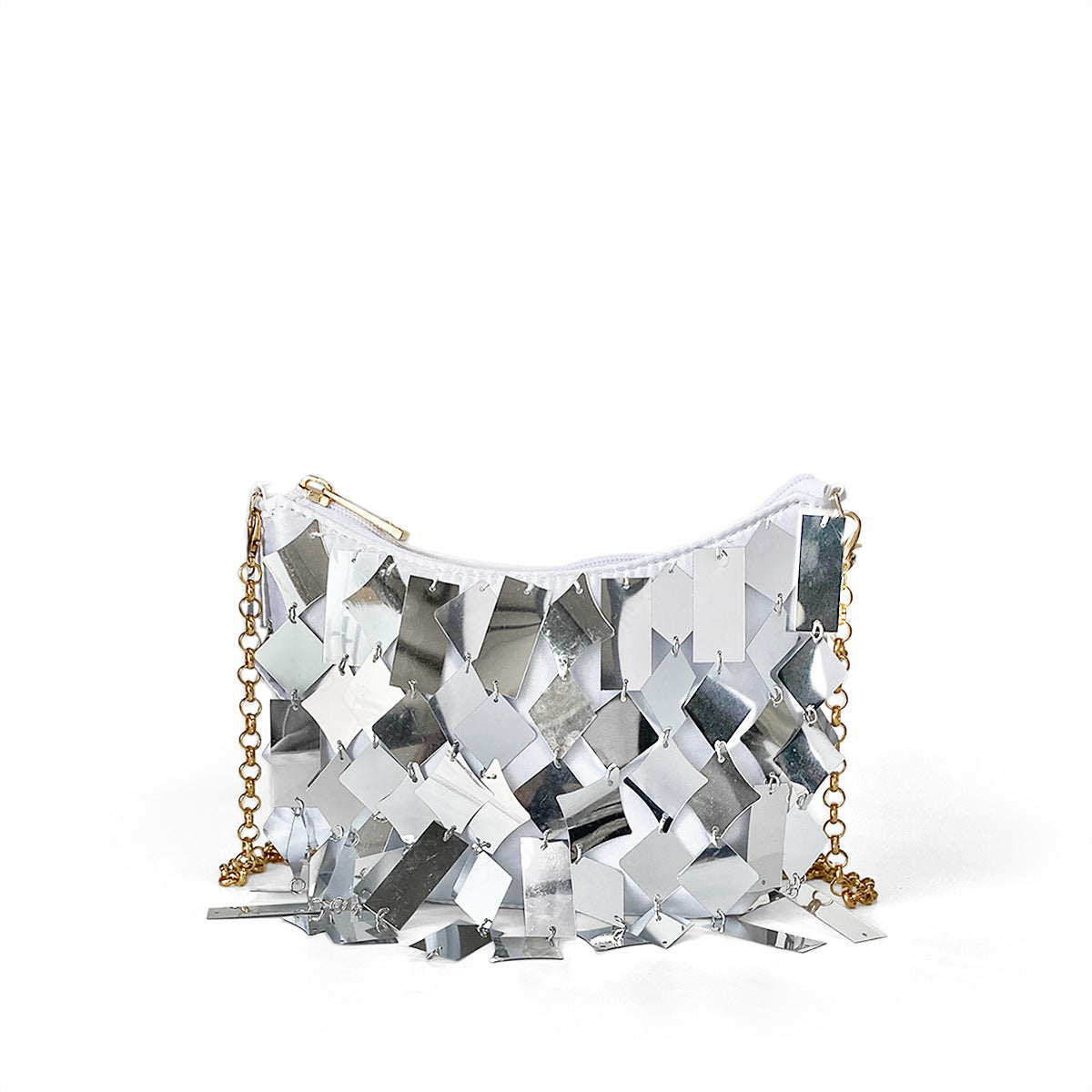 Retro Bag Crossbody Chain Shoulder Bag Women Small Bag Dinner Bag Hand Stitched Tassel Sequin Bag