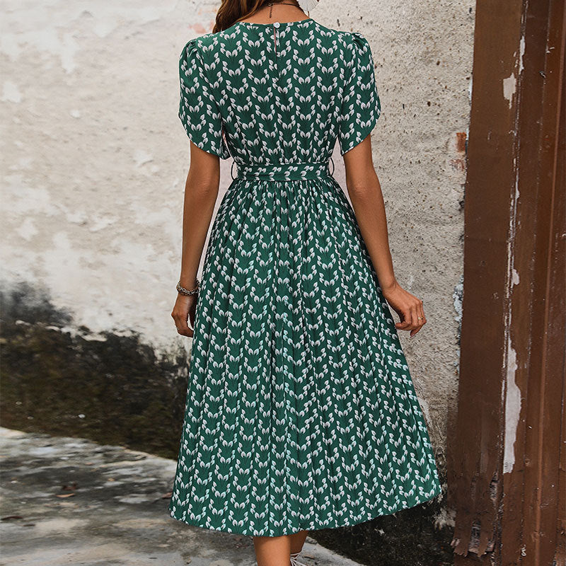 Summer Women Clothing Floral Print Summer Dress