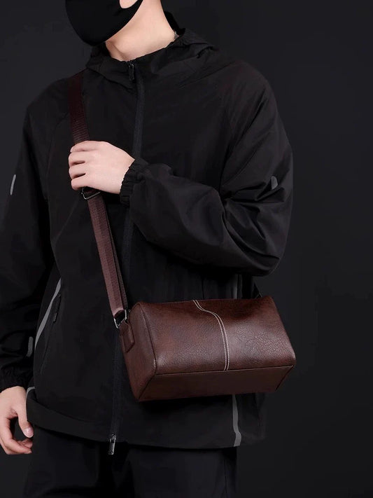 Men's Small High-Grade Casual Messenger Bag | PU Leather Shoulder Bag (New Commuter All-Matching Crossbody)