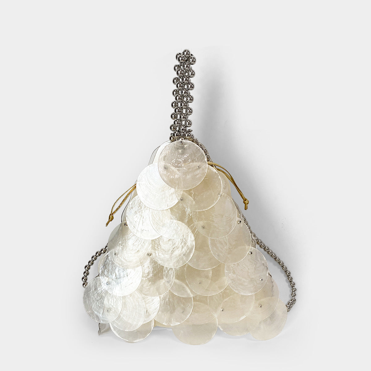 Hand Woven Chain Bag Women Niche Fairy Prawn Crackers Triangle Bag Simple Portable Shell Bag