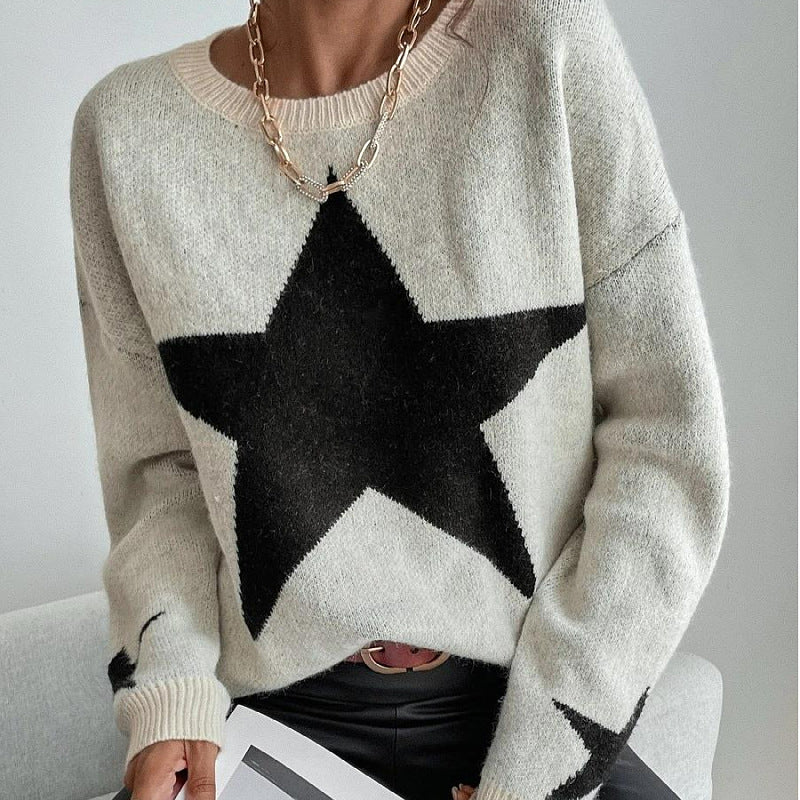 Autumn Winter Arrival Sweater Women Pullover round Neck Thread Personality Sweater Sweater Coat Women