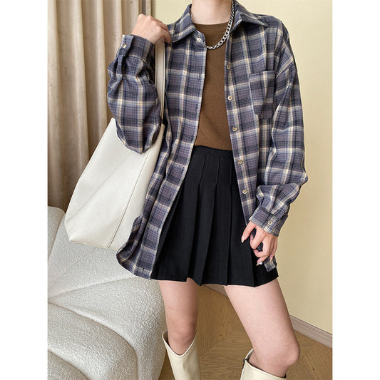 Autumn Winter Fashionable Item Woolen Thick Office High Waist A line Skirt Pleated Skirt