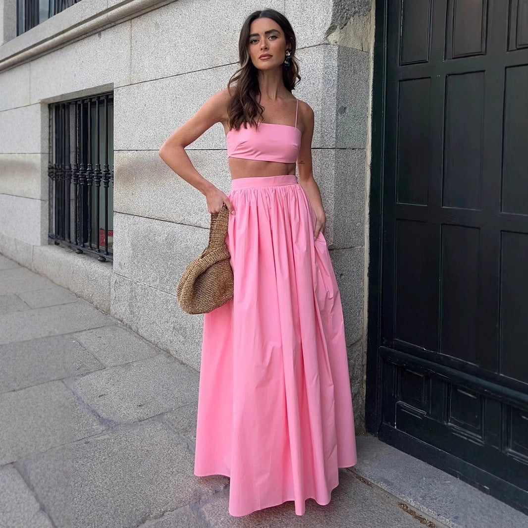 Cotton Suspender Underwear Skirt Spring Summer Sexy Underwear Skirt Two Piece Sets