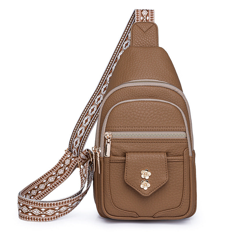 Bags Women Chest Bag Retro Easy Matching Faux Leather Messenger Bag Casual Women Chest Bag