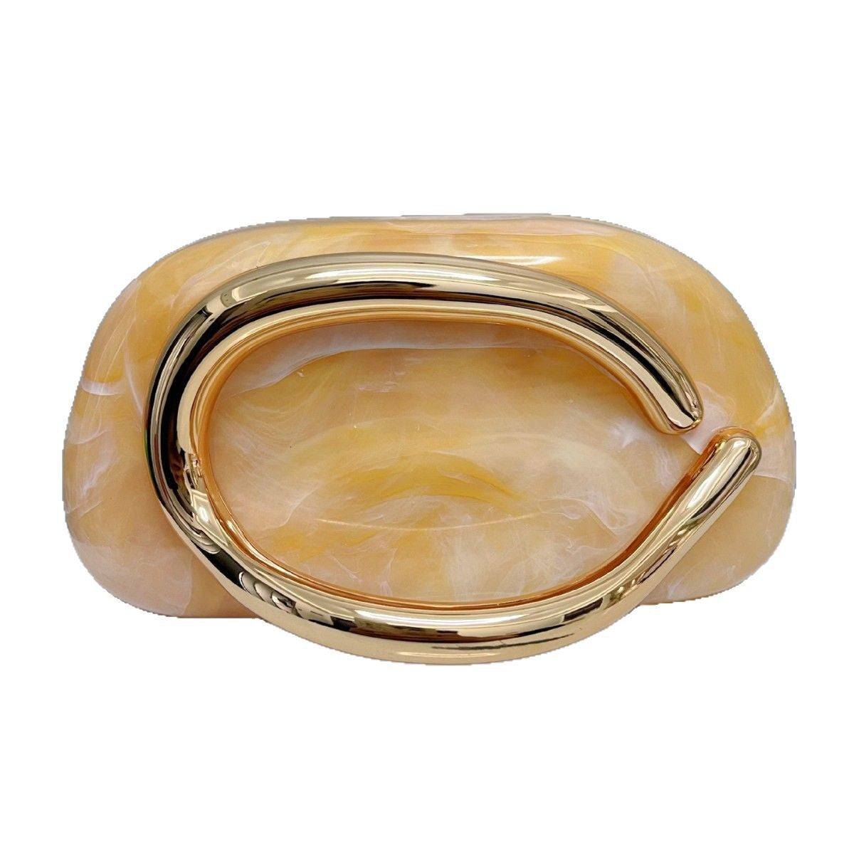 Metal Strip Decorative Design Box Cocktail Clutch Luxury High Sense Evening Bag Dress Garment Bag