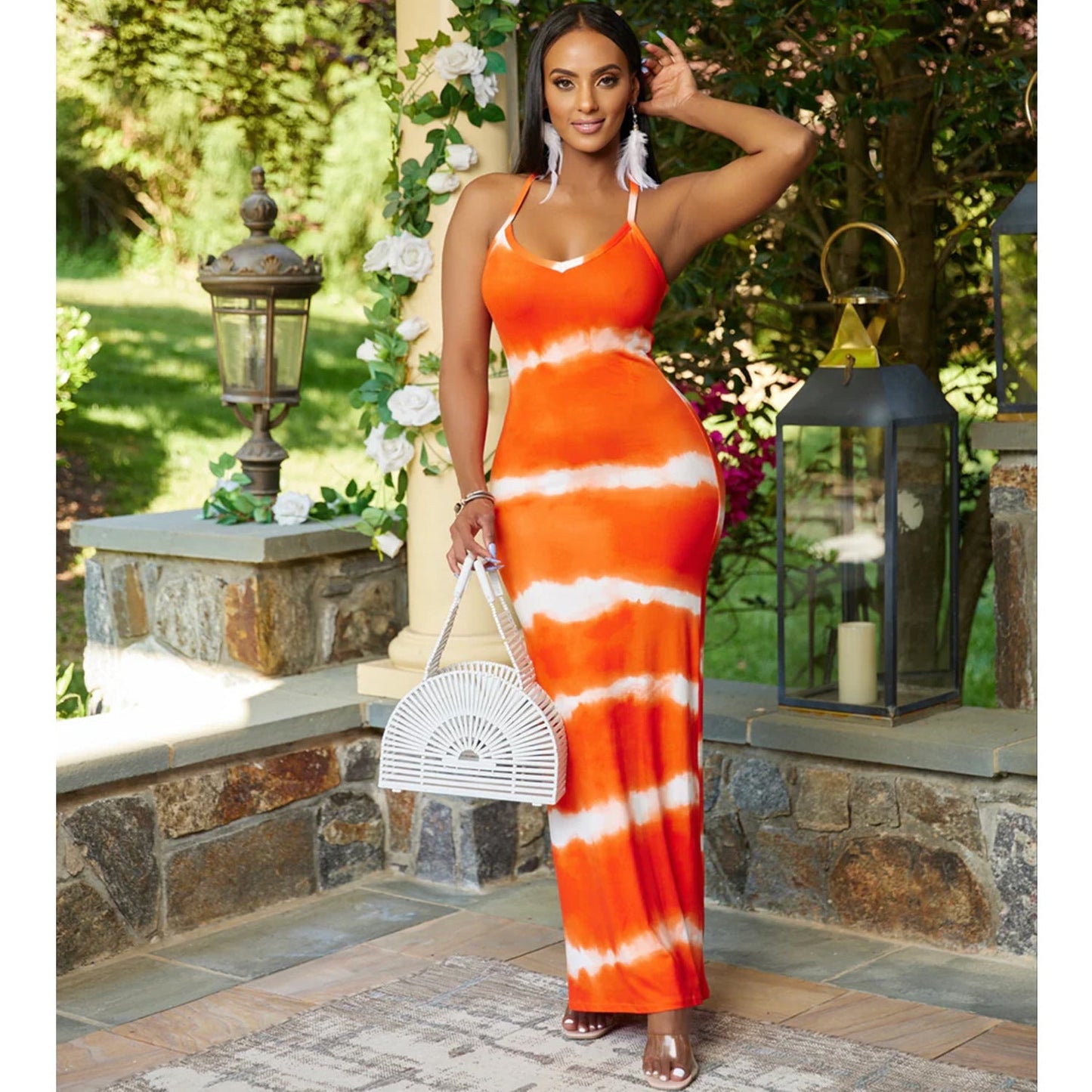 Summer Women Clothing Sexy Tight Sleeveless Printing Slip Dress Women