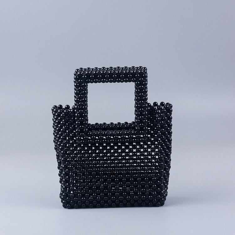 Popular Acrylic Hand Woven Color Square Clutch High Quality Lightweight Ladies Bag