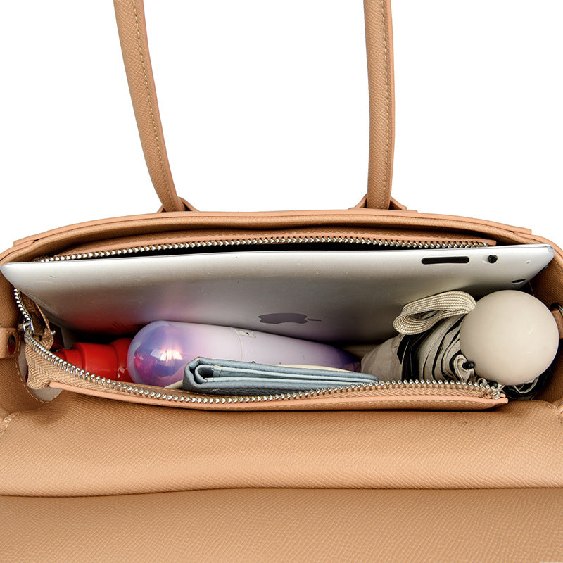 Handbag Smiling Face Bag High-Grade Large Capacity Office Women Bag Simple Texture Shoulder Messenger Bag for Women