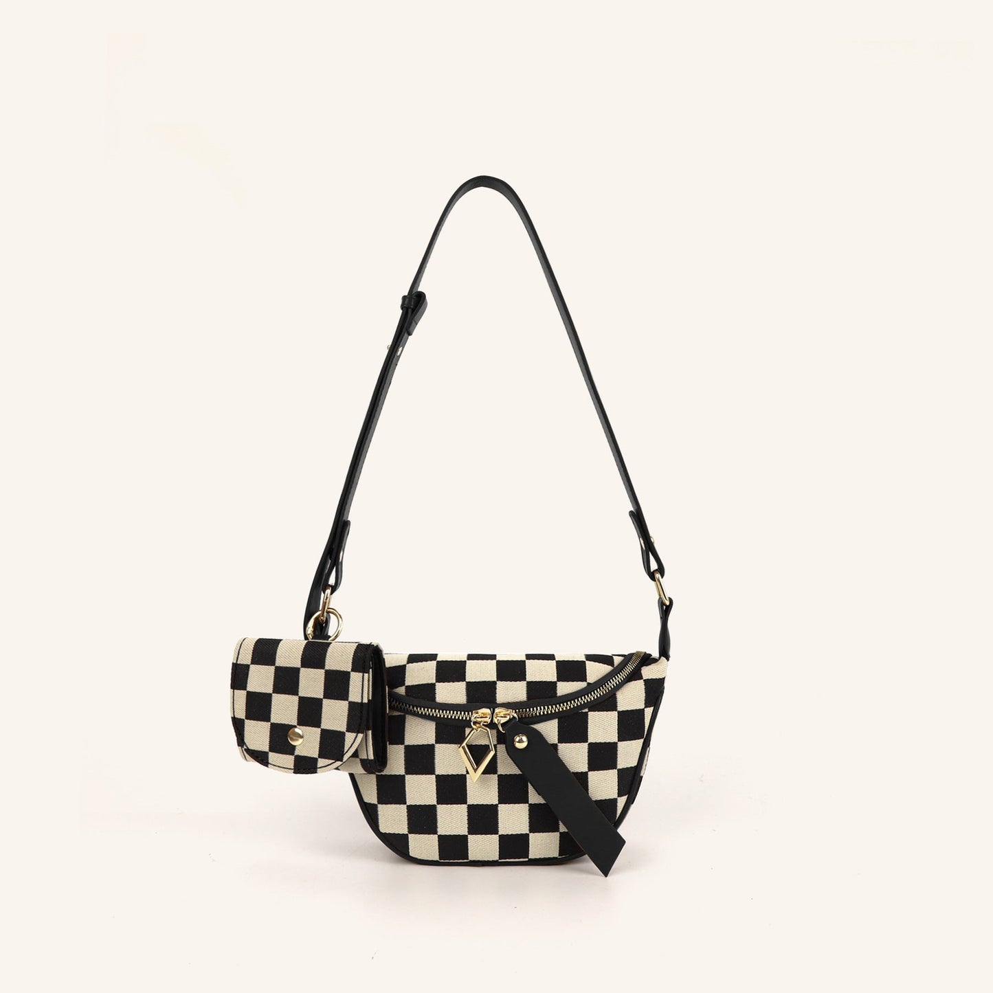 Small Crossbody Versatile Checkerboard Chest Bag – Fashion Plaid Waist Bag, Stylish Messenger Bag & Fanny Pack for Everyday Use