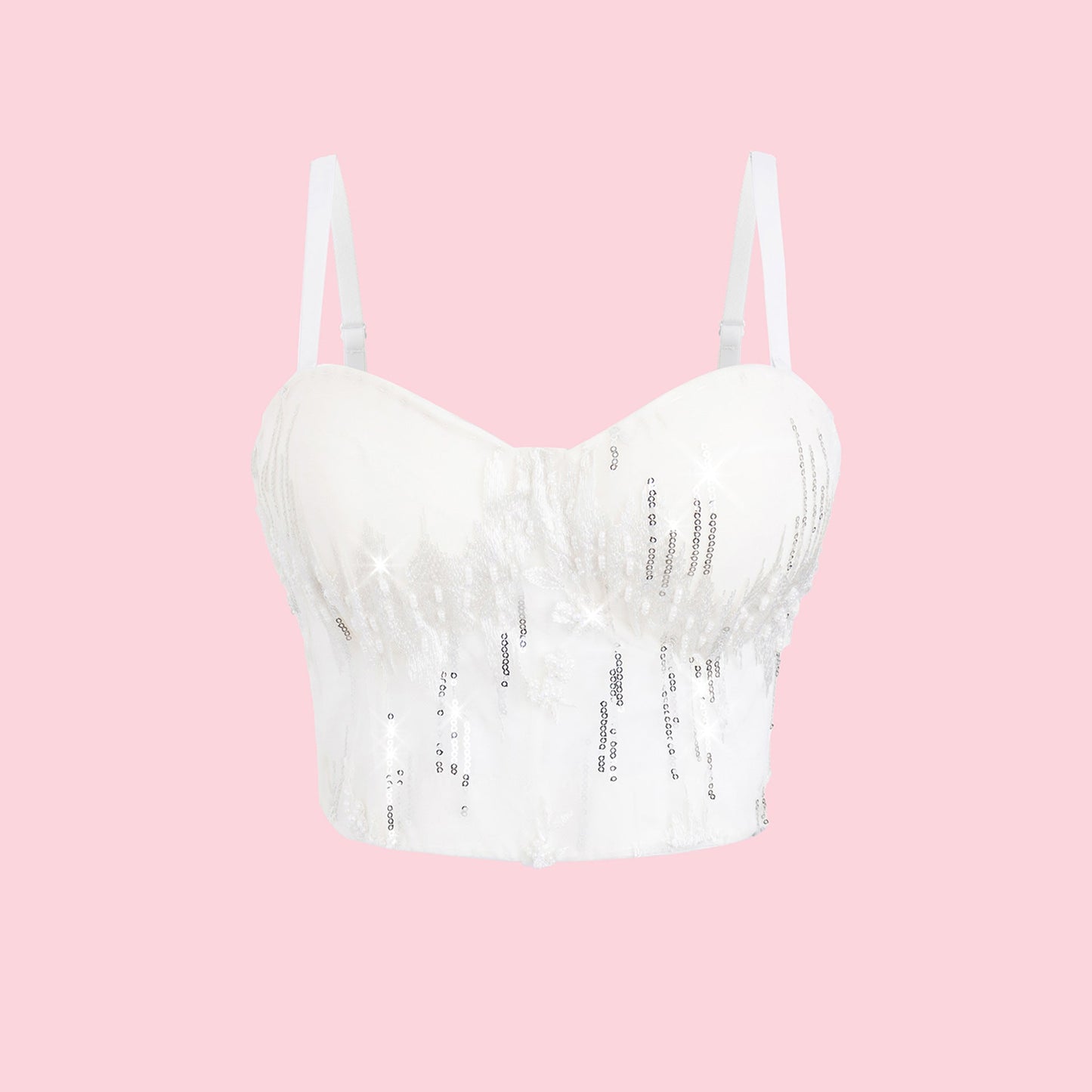 Wants Sexy Sequin Sling Underwear Padded One Piece Chest Wrapped Vest Sexy