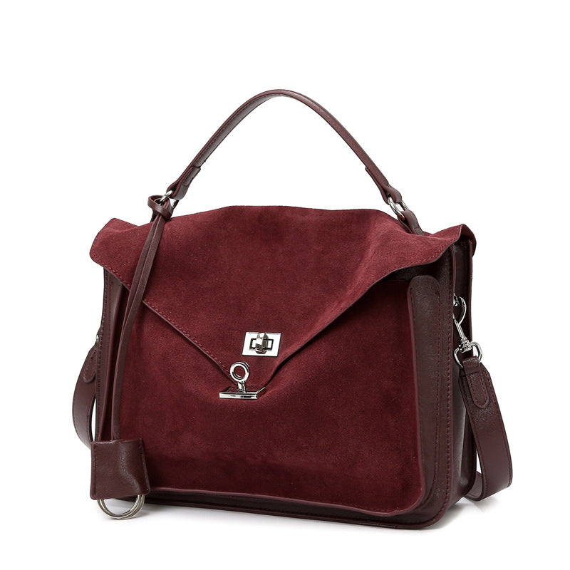 Women Bag Frosted Leather Light Luxury Women Bag High Sense Messenger Bag Handheld Crossbody Bag Large Capacity Office Bag