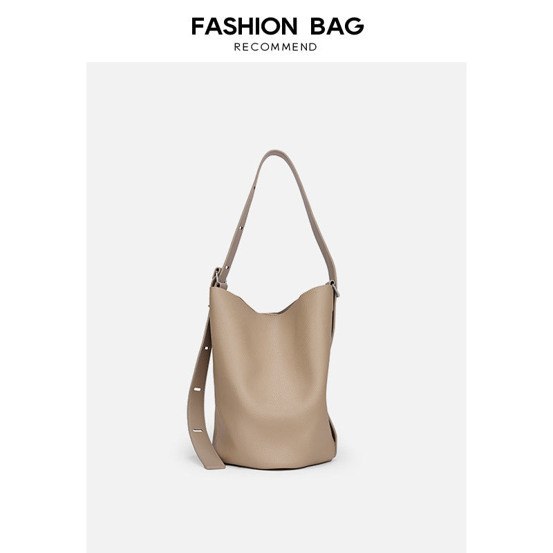 Bucket bag ladies simple, large capacity shoulder bag, versatile hobo bag with crossbody strap
