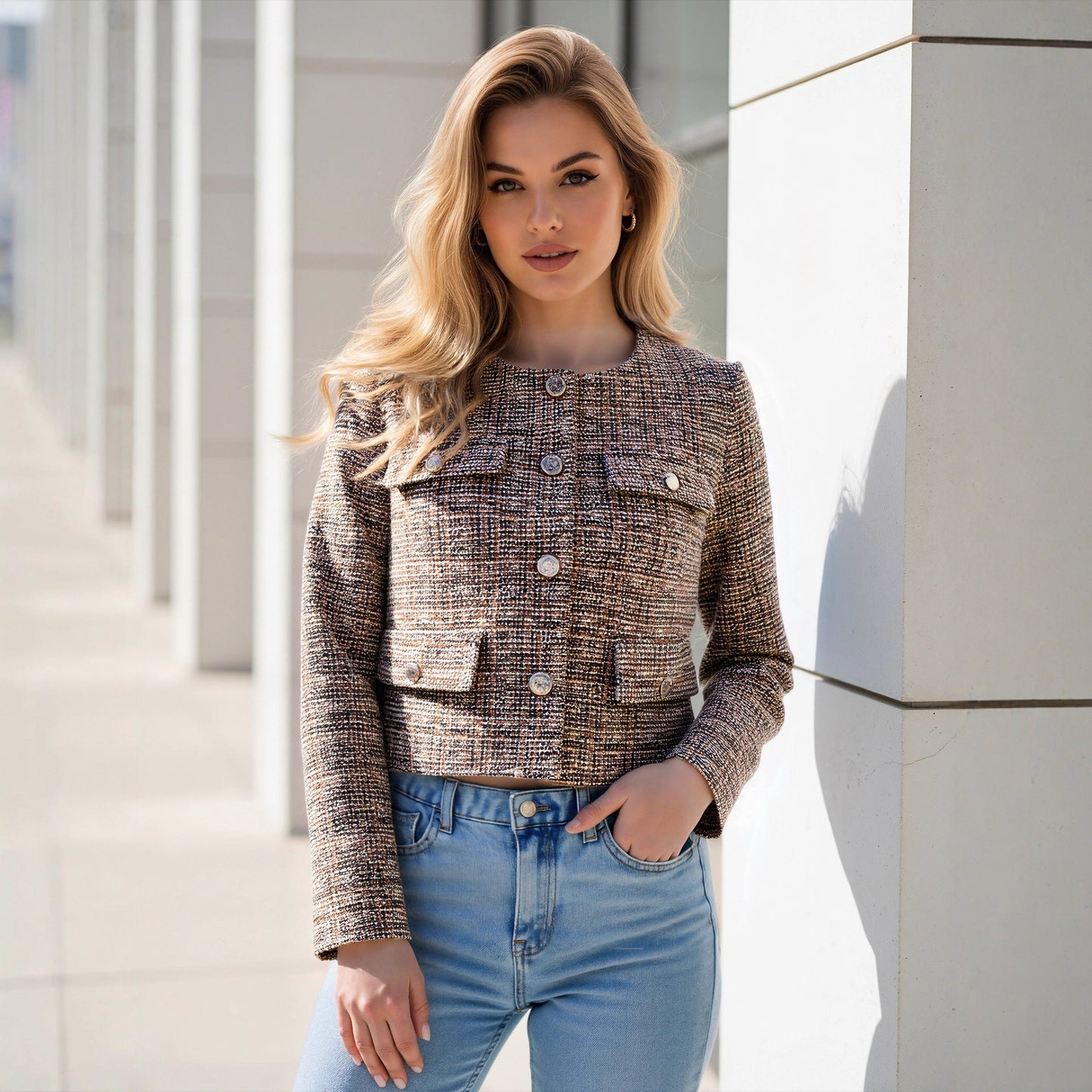 High End Chanel Coat Women Spring High Grade Socialite Short Temperamental Tweed Jacket