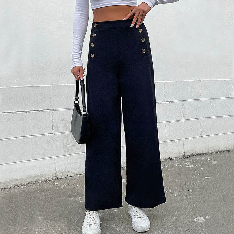 Autumn Women Clothing Trousers Slim Fit Solid Color Casual Pants Women