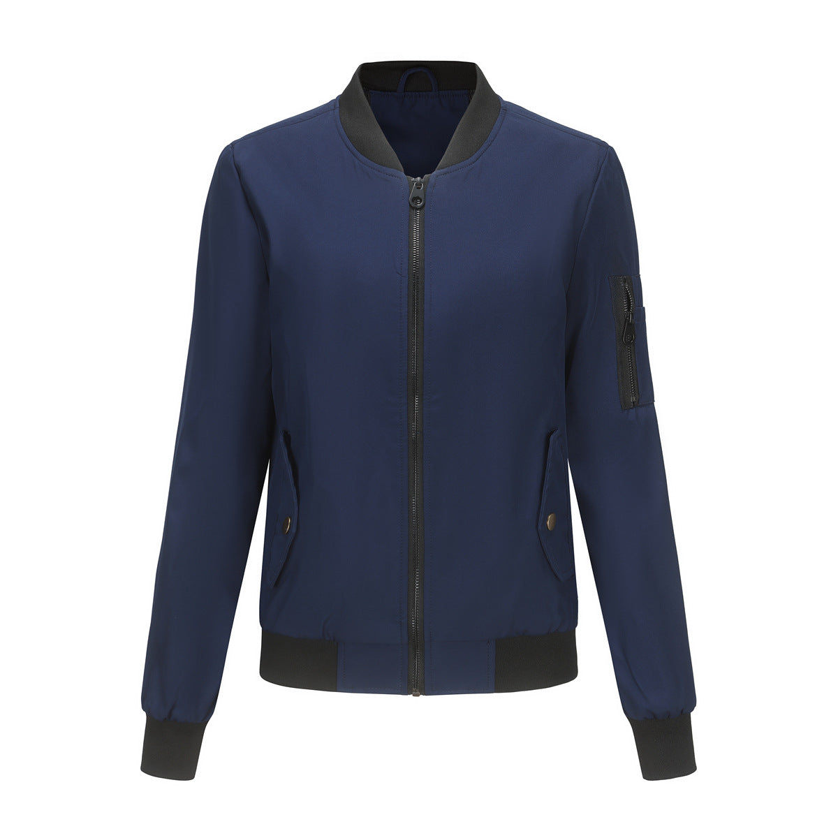 Spring Autumn Thin Flight Jacket Women Casual Long Sleeve Coat Women Loose Collared Varsity Jacket