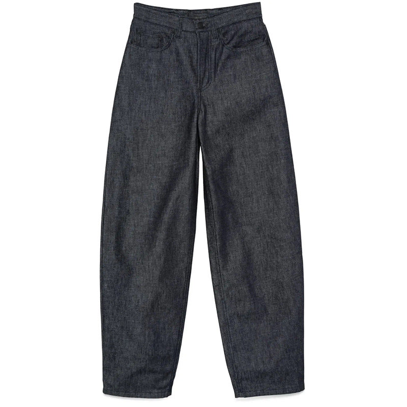 Personality Jeans Women Autumn Casual Loose Design Straight Leg Pants