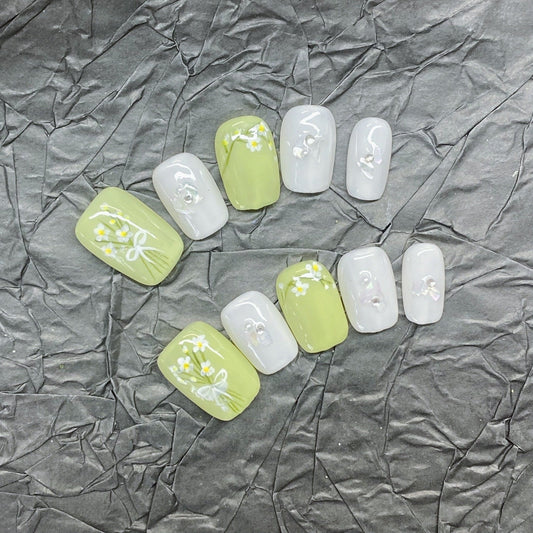 1003- Handmade press on nails fake nails removable