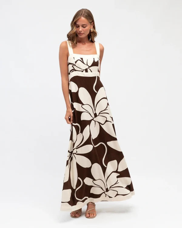 Summer Dress Printed Casual Vacation Maxi Dress Women