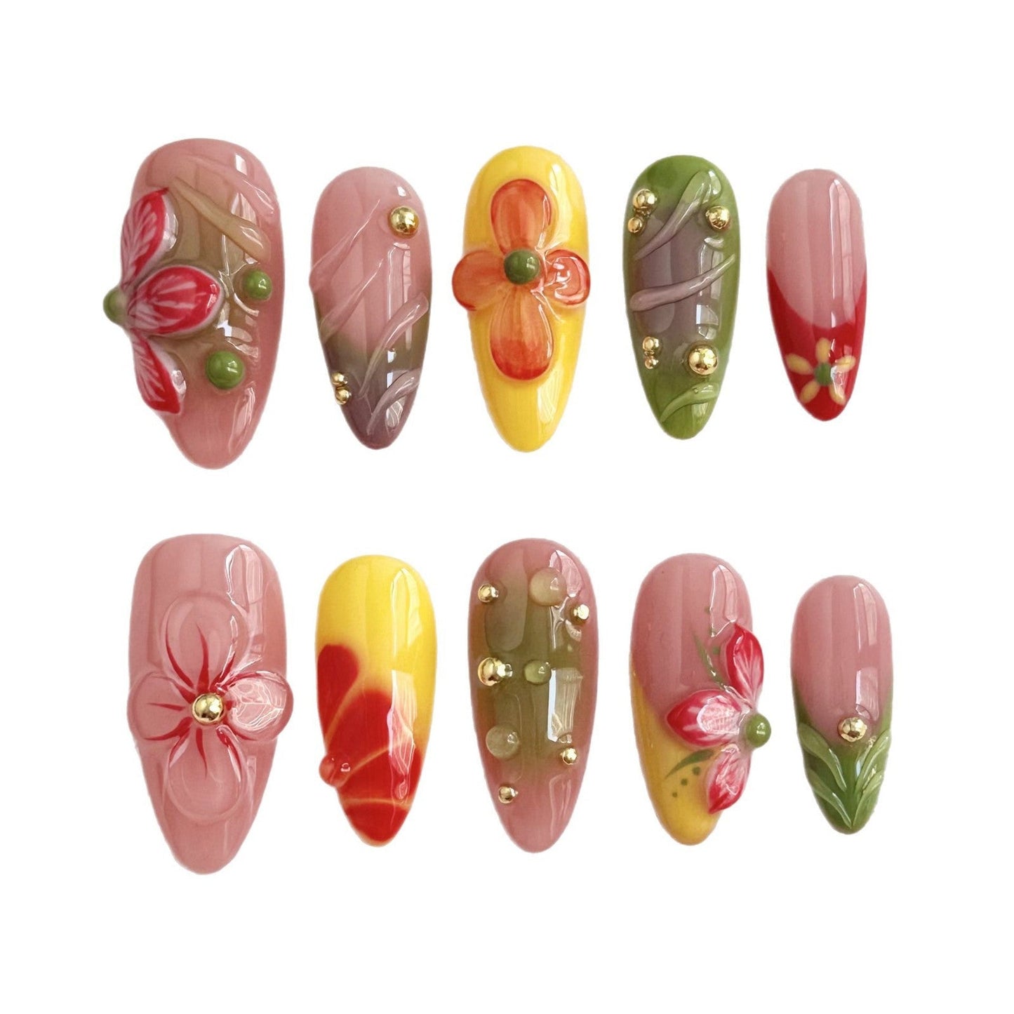 0983- Handmade press on nails fake nails removable
