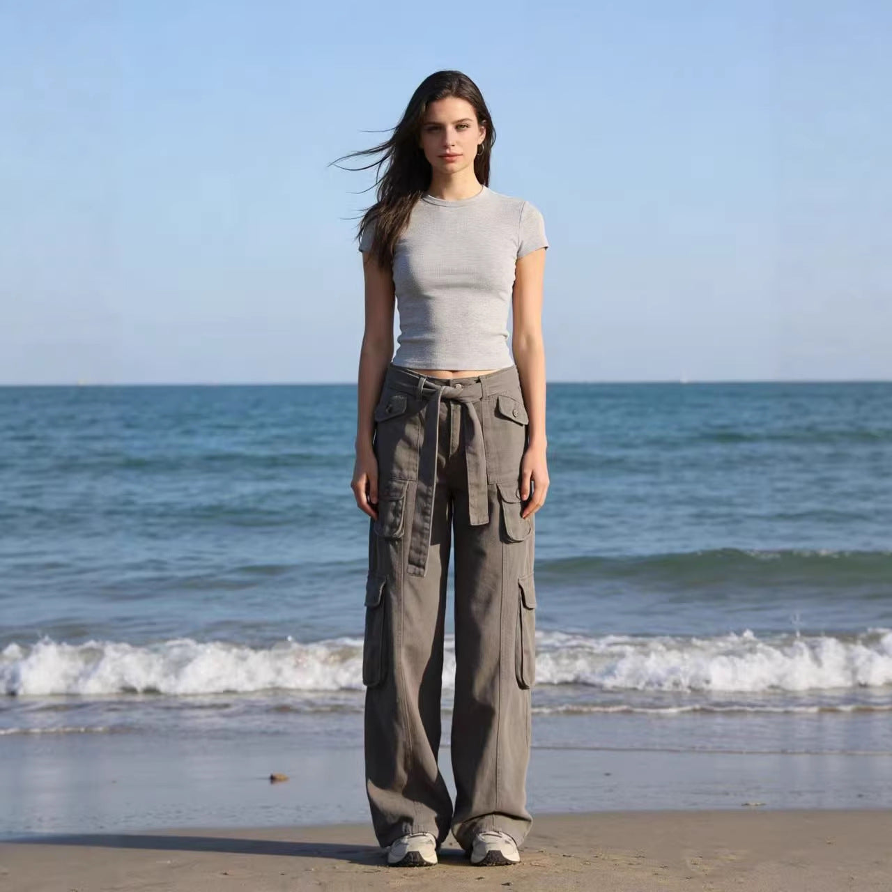 Sexy Loose Oversized Pants Wide Leg Pants Straight Retro Workwear Women Jeans