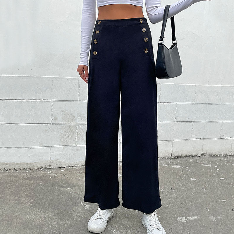 Autumn Women Clothing Trousers Slim Fit Solid Color Casual Pants Women