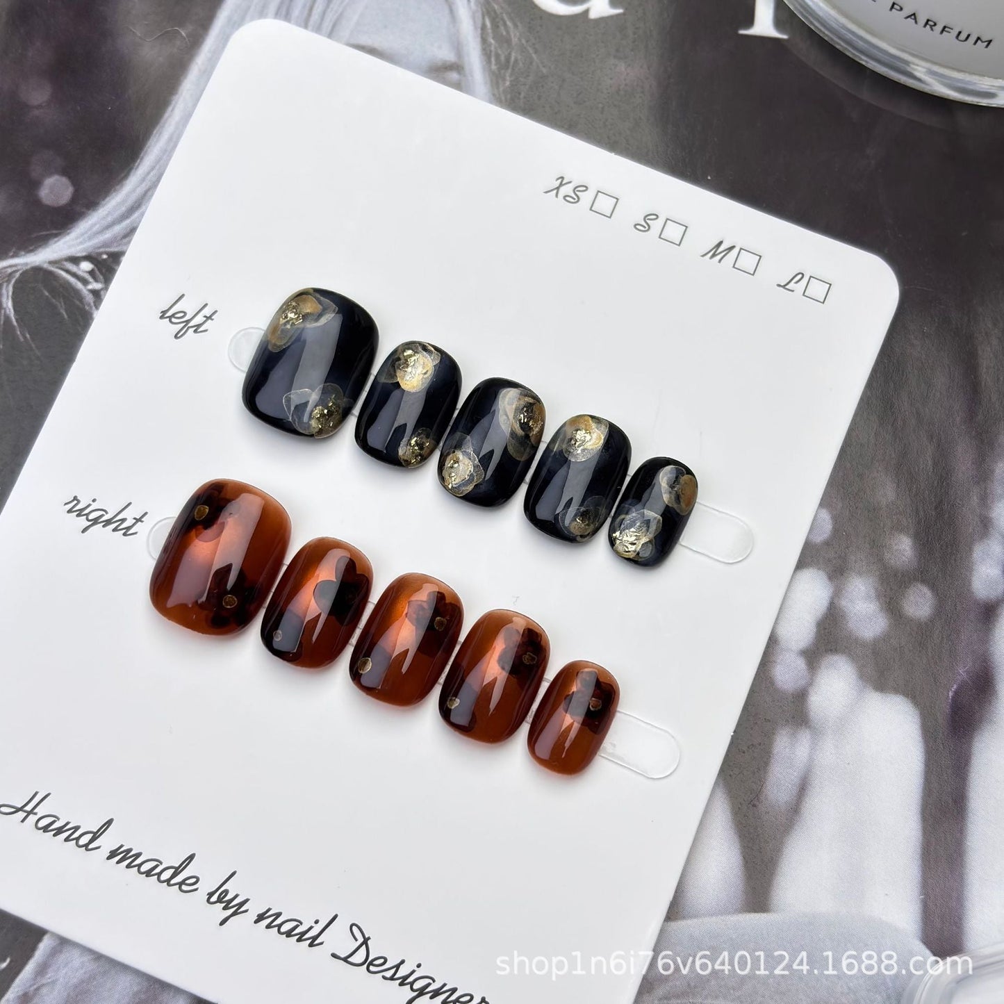 1002- Handmade press on nails fake nails removable