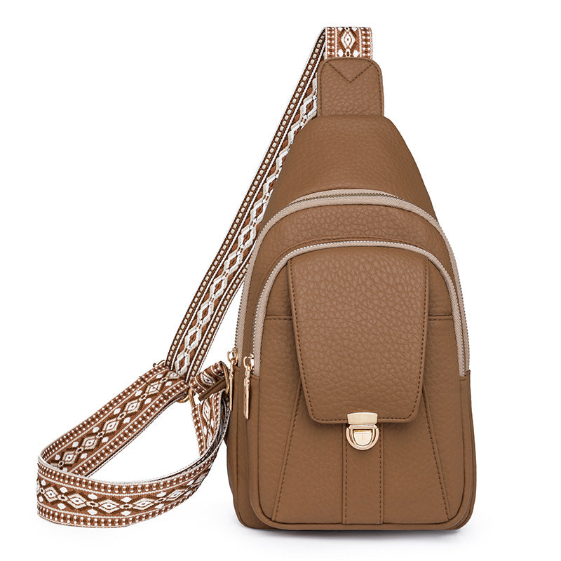 Women Chest Bag Arrival Fashionable Soft Faux Leather Large Capacity Women Shoulder Bag Casual Shoulder Messenger Bag